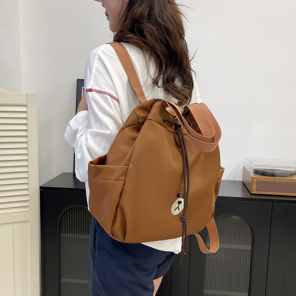 Ba Lô Dây Rút Dung Tích Lớn Phong Cách Mới Guliang Jiji Túi Nữ Đi Lại Túi Xách Nhiều Vòng Hạnh Phúc Một Vai