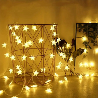Đèn LED Star Dây Đèn Hoạt Động Bằng Pin Cổ Tích Cho Cây Giáng Sinh Phòng Ngủ Phòng Tiệc Nhà Trang Trí Đám Cưới