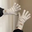 Găng tay đi xe đạp nam nhung acrylic mềm, phong cách Harajuku, tiện lợi cho màn hình cảm ứng mùa đông