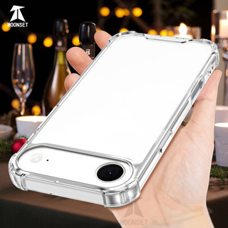 Dành Cho iPhone 17 Air Case Pha Lê Trong Suốt Cứng Mặt Sau Chống Sốc 4-Corner Mỏng Chống Sốc Cho iPhone 16E 15 Plus 14 Pro Max