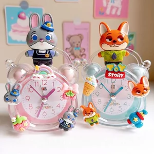 Zootopia Phim Hàng Hóa Nick Wilde Judy Hopps Đồng Hồ Báo Thức Học Sinh ChildrenS Hoạt Hình Đồng Hồ Phòng Ngủ Máy Tính Để Bàn Mới Đồng Hồ Hiển Thị Quà Tặng Sinh Nhật
