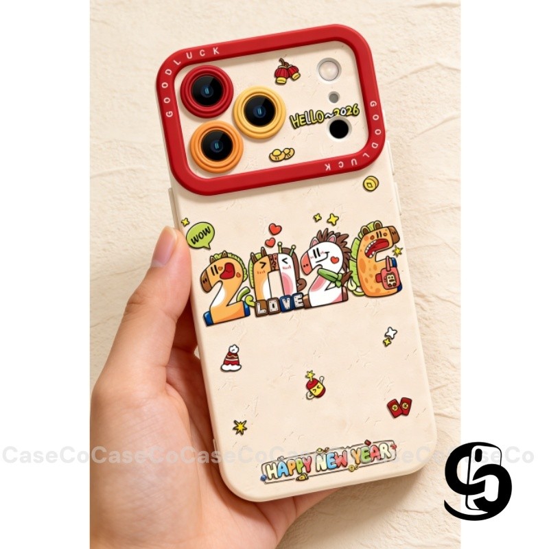 Vỏ Cho Oppo A60 A6 A5 Pro A3 A3X A12 A17 A38 A18 A58 A16 A57 A54 A78 A55 A15 A1K Tết Nguyên Đán năm Ngựa 2026