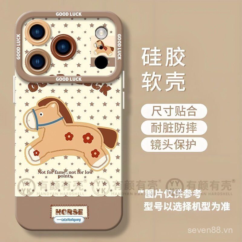 Ốp Điện Thoại Thích Hợp Cho iPhone 11 12 13 14 15 16 17 Pro max Plus Air Bow Pony Vỏ Bảo Vệ Chống Sốc Bao Gồm Tất Cả GNNV