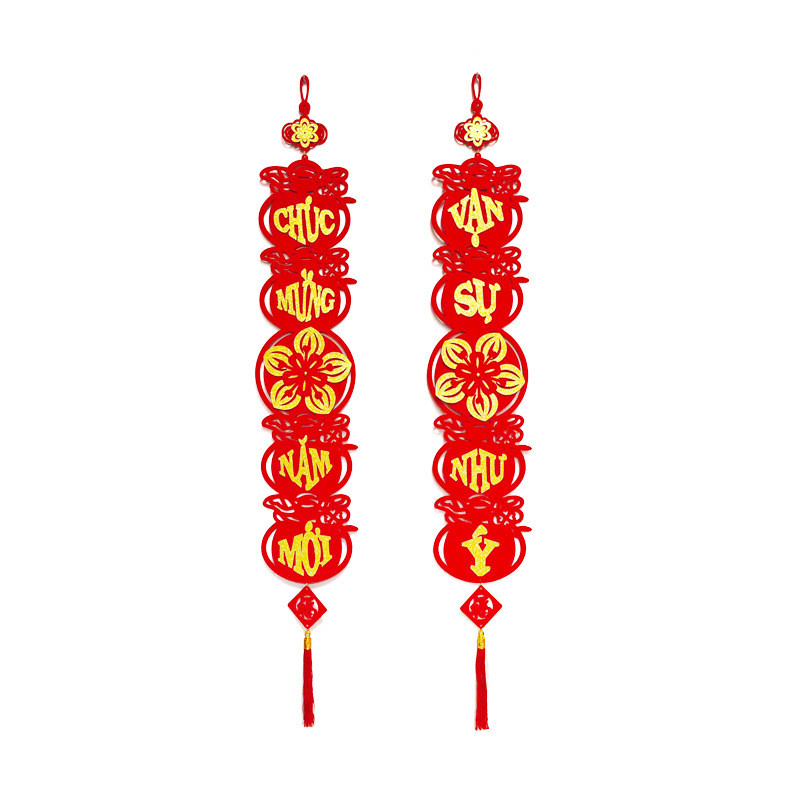 Câu Đối Treo Tết 2026 – Trang Trí Cửa – Phụ Kiện Decor Tết Phong Cách Á Đông
