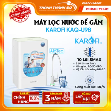 [CÓ LẮP HCM] Máy lọc nước để gầm Karofi KAQ-U98 - 10 Lõi lọc - Giám sát từ xa bằng smartphone