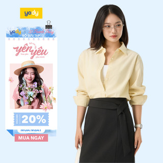 Áo sơ mi nữ YODY cotton thô casual thiết kế đơn giản mềm mại thấm hút mồ hôi WCSH25A232