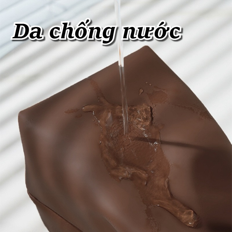 Túi chống sốc máy ảnh bằng da sang trọng,Lót nỉ dày, kèm dây đeo,chống nước,Có dây rút