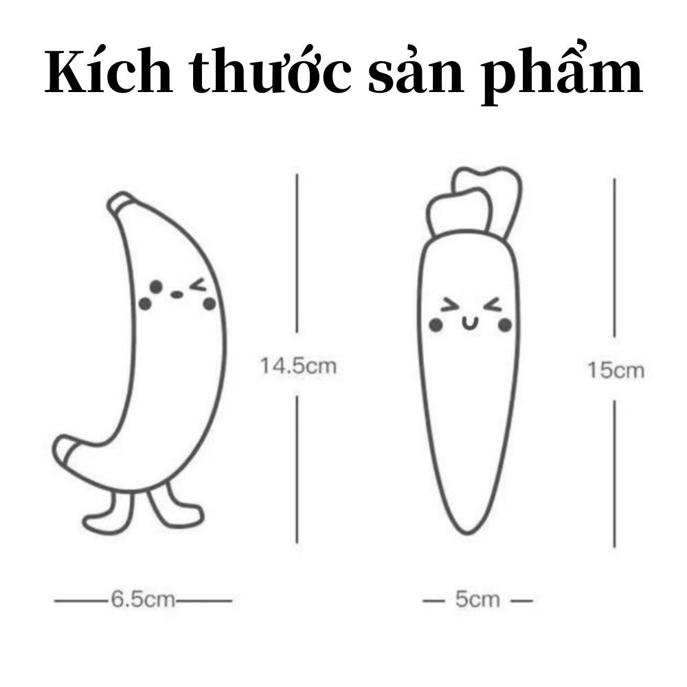 Đồ chơi an ủi trẻ sơ sinh Cà rốt/Chuối hình tay cầm hỗ trợ phát triển giác quan cho xe đẩy cũi sử dụng du lịch