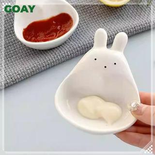 GOAY Nhựa Dễ Thương Ngỗng Thỏ Hình Món Ăn Mini Kem Bát Thiết Kế Đáng Yêu Bộ Đồ Ăn Cho Trà Chiều Hộ Gia Đình Thực Phẩm Phục Vụ Món Ăn VN