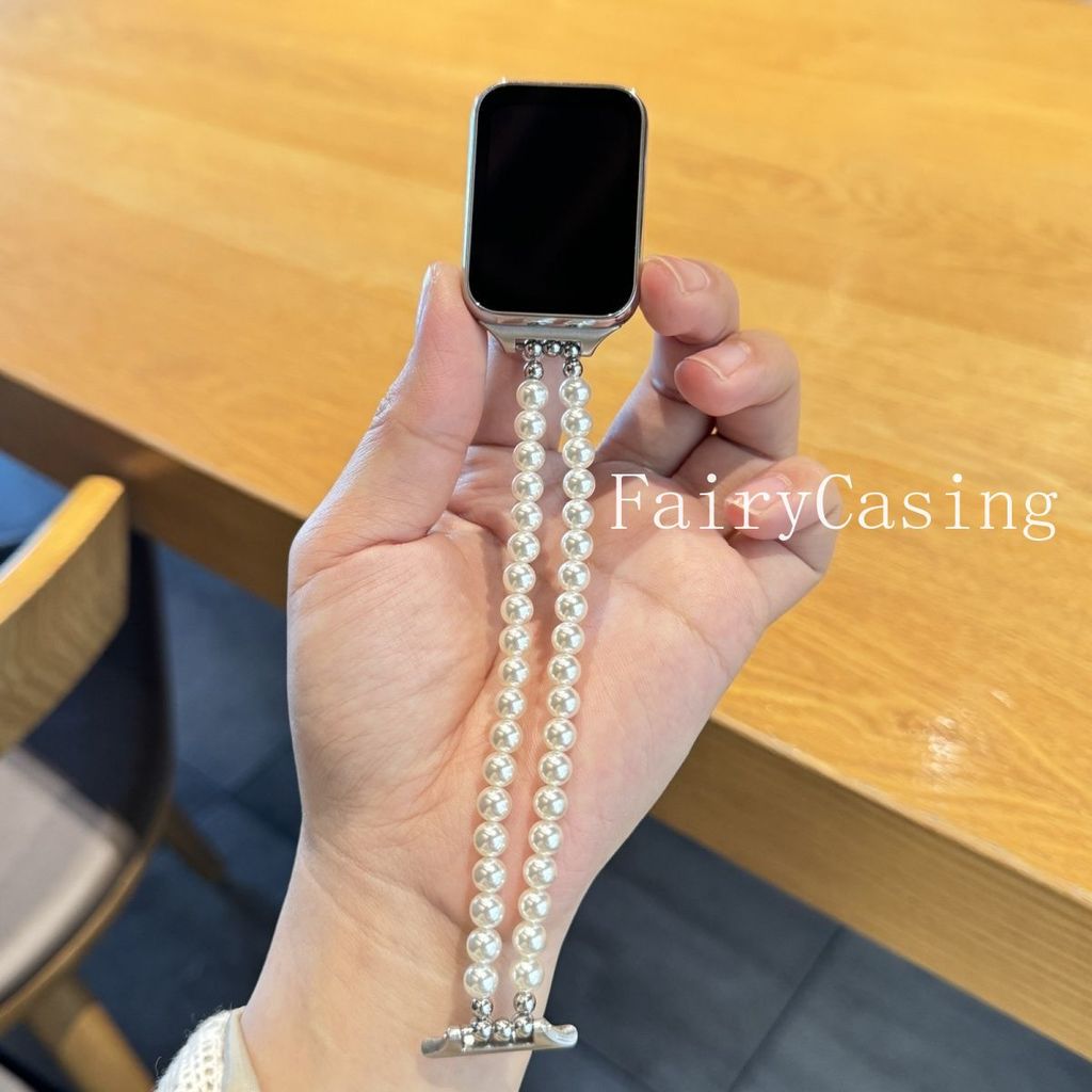 Dây Ngọc Trai Trắng Cho Huawei Band 11 10 9 8 Phụ Kiện Dây Đeo Tay Vòng Tay Pulseira Cho Huawei Band 11Pro Dây Đeo
