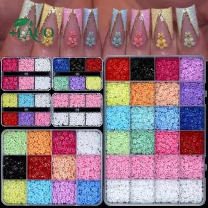 Springevenstar Màu Sắc Hỗn Hợp 3D Hoa Móng Tay Quyến Rũ Bộ 6 Lưới Móng Tay Nghệ Thuật DIY Trang Trí Cho Salon Chuyên Nghiệp Sử Dụng Tại Nhà Springevenstar