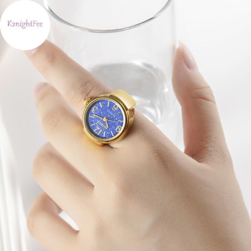 K2nightFee Nhẫn Đồng Hồ Điều Chỉnh Được, Mặt Số Thạch Anh - Quà Tặng Thời Trang Nam Nữ