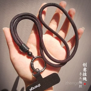 Điện Thoại Di Động Dây Treo Cổ Tay Cổ Cột Gỗ Dệt Tay Mạnh Mẽ Bền Ngoài Trời Leo Núi Du Lịch Chống-