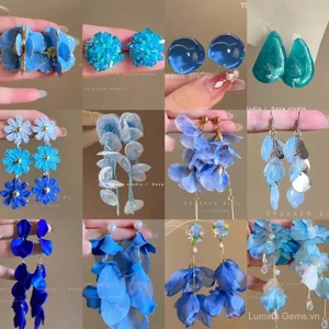 Mùa Xuân - Mùa Hè Bông Tai Vải Họa Tiết Tua Ruá Tươi Sáng, Phù Hợp Đi Biển Và Kỳ Nghỉ, Thiết Kế Sang Trọng