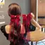 Kẹp Tóc Nơ Lớn Gothic với Ruy Băng Dài, Thích Hợp cho Bé Gái Dễ Thương và Thời Trang