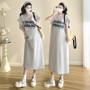 Trang phục bà bầu mùa xuân - hè áo thun và váy ngắn tay thời trang cho mẹ