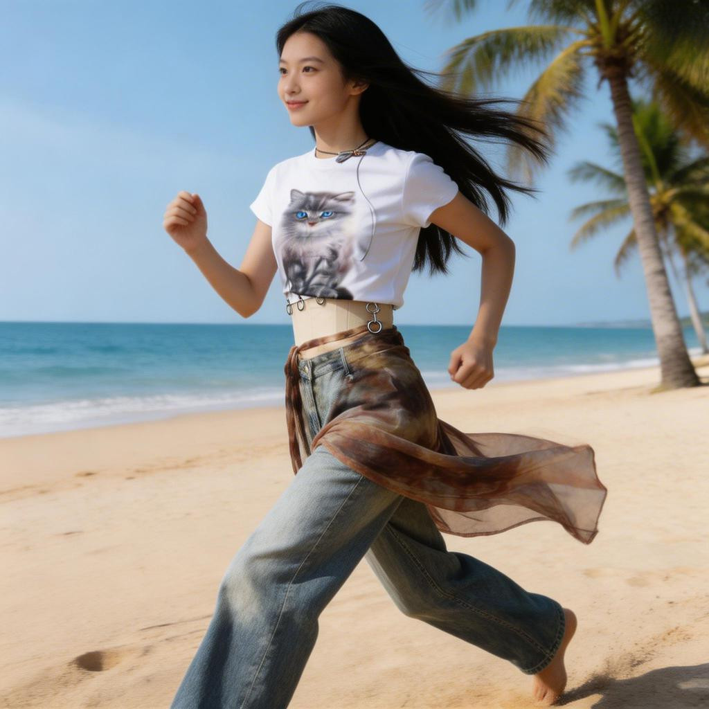 Milyfashion Mùa Hè Gạc Tie-Dye In Hình Mông Rèm Wasteland Phong Cách Lớp Đi Biển Một Mảnh Váy Nữ Bên Biển Mặc