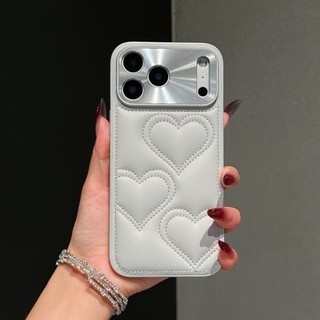 Sang Trọng Lỗ Mịn Da Tình Yêu Chanel Ốp lưng iPhone 17 Pro Max 16 15 14 Pro Max Chống Sốc Bảo Vệ Camera Ốp Lưng Cứng Chống Rơi