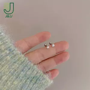 Bộ bông tai hình hoa, trái tim và ngôi sao dành cho nữ - Phù hợp với xương và móng tay, thiết kế xoắn ốc - Quà tặng lý tưởng