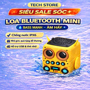 𝐓𝐞𝐜𝐡 𝐒𝐭𝐨𝐫𝐞 Loa Bluetooth Hình Minions, Loa Không Dây Chống Nước IPX6, Bass Mạnh, Loa Di Động, Quà Tặng Cho Học Sinh, DJ
