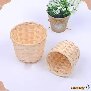 Hộp đựng đồ lặt vặt CHEESELY, Giỏ đựng đồ lặt vặt bằng tre di động, Giỏ trái cây nhỏ