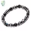 Vòng tay hạt đá Hematite luân xa, co giãn thoải mái, hỗ trợ giảm căng thẳng