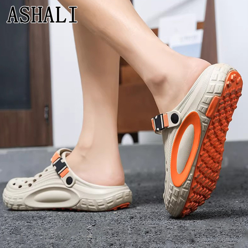 ASHALI Đế ngoài cao su chống trượt Giày đế dày EVA Unisex 2026 Phong cách mới Trong nhà Ngoài trời Sử dụng kép Nhanh khô