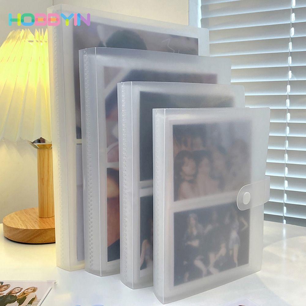 HOBBYIN 1 Cái Album Ảnh, Thu Thập Sách 80 / 160 Khe Đựng Thẻ Hình Ảnh, PVC Sáng Tạo Trong Suốt 3 / 4 / 5 / 6 / 7 Inch Photocard Chủ Thần Tượng Ngôi Sao