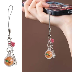 Yoo Pretty Hợp Kim Trái Cây Dây Xích Điện Thoại Hợp Thời Trang Ví Charm Ba Lô Mặt Dây Chuyền Cho Nàng