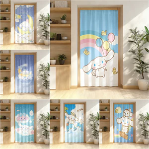 Đáng Yêu Cinnamoroll Thiết Kế Rèm Cửa Polyester Mềm Bảo Mật Màn Hình Cho Phòng Khách Phòng Ngủ Có Thể Giặt 1PC