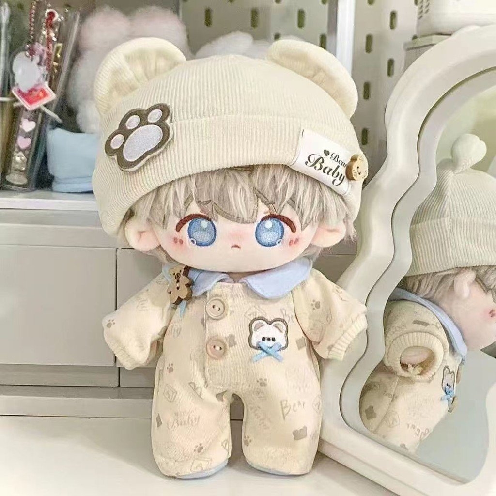 20cm Quần Áo Bé Bộ Đồ Ngủ Liền Quần Cotton Búp Bê Gấu Nhỏ Bánh Quy Dễ Thương Siêu Dễ Thương Chính Hãng Phiên Bản Chính Hãng