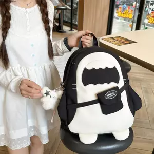 Vui Cá Mập Ba Lô Nữ Trường Tiểu Học Cơ Sở Học Sinh Trung Học Schoolbag 2025 Phong Cách Mới Hoạt Hình Dung Tích Lớn Xấu Xí Dễ Thương Ba Lô Túi