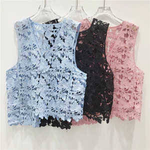 Áo vest nữ cổ chữ V màu đen, phong cách mới cho mùa xuân - hè, phù hợp người đầy đặn, chất liệu cao cấp