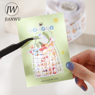 JIANWU Ngọt Chữa Bệnh Cuộc Sống Series Vintage Bánh Cây Hoa Nhà Vật Liệu Phong Cảnh Cắt Băng Sáng Tạo DIY Tạp Chí Văn Phòng Phẩm