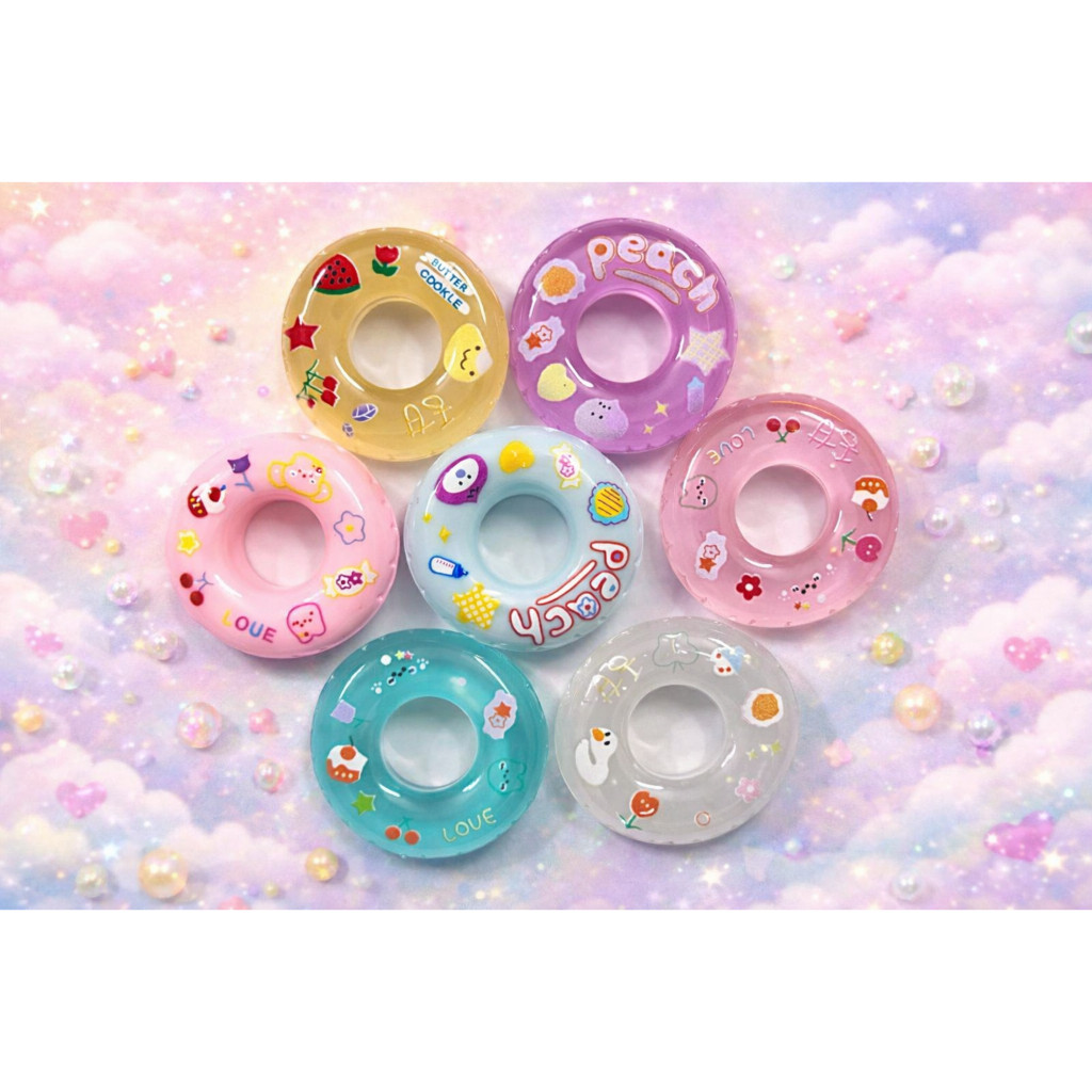 Set Charm Phao Bơi bằng nhựa Mini Kawaii Pastel Nhiều Màu Trong Suốt Dễ Thương Trang Trí Dép Phụ Kiện Xinh Xắn Hot Trend