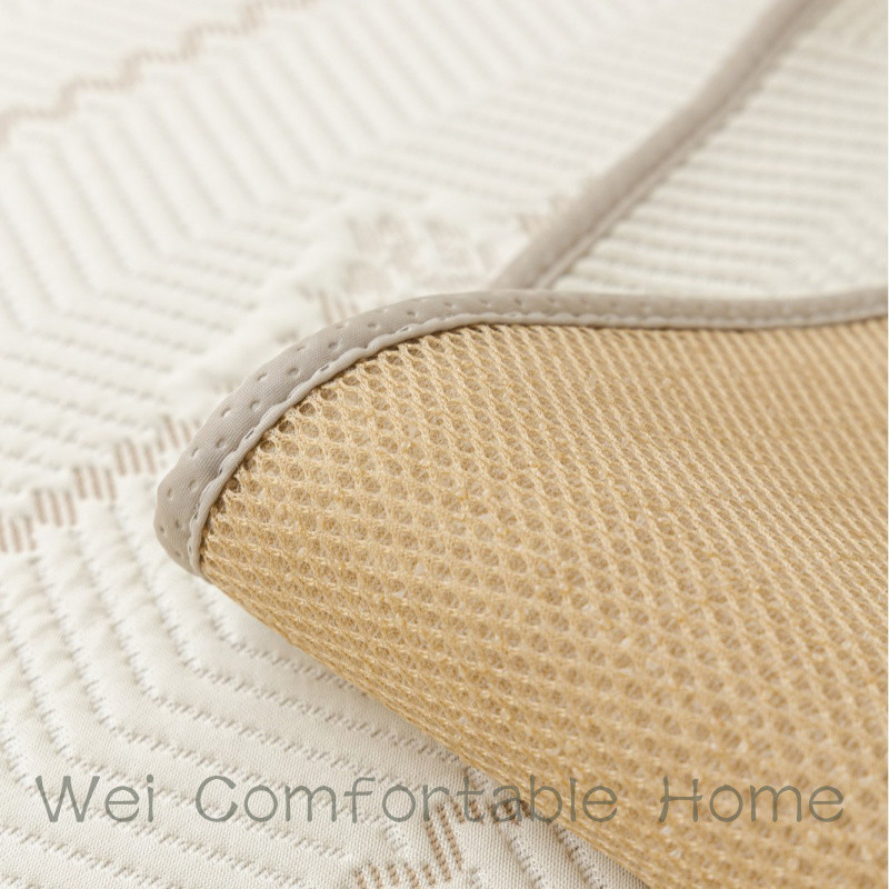 Nhỏ Tươi Mát Cảm Giác Ice Silk Sofa Đệm Cố Định Chống Trơn Trượt 2026 Phong Cách Mới Mùa Hè Mát Thảm Mùa Hè Nội Tuyến Đệm Bao Vải