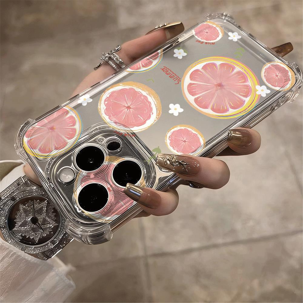 Bộ sưu tập mùa hè bưởi cho trường hợp iPhone 17Air iPhone 16/15/14 Quad chống ngã
