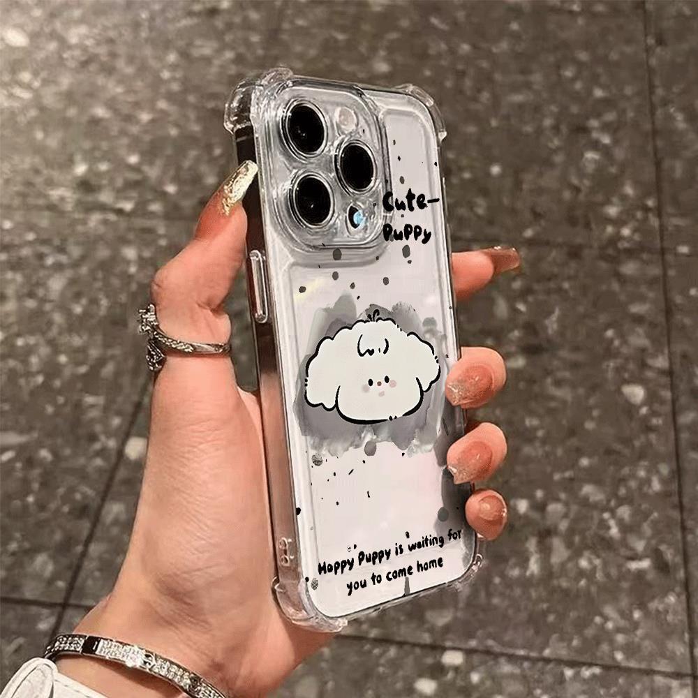 Cloud Puppy cho trường hợp iPhone 17Air iPhone 16/15/14 Quad chống ngã