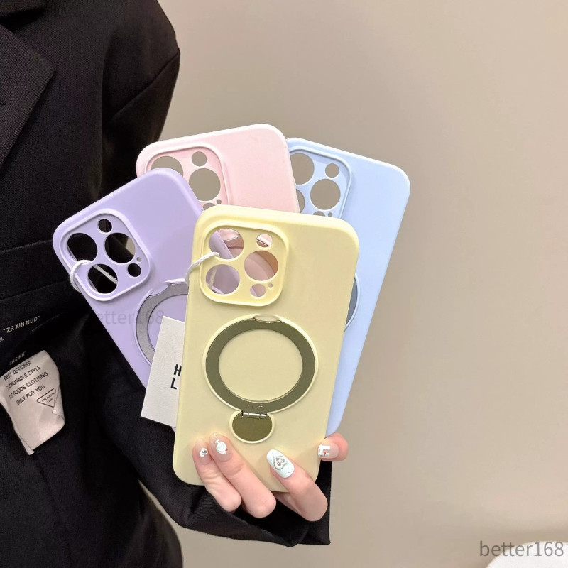 Xoay Giá Đỡ Từ Tính Silicon Lỏng Mềm Ốp lưng IPhone 13/14/15/16/17 Pro Max 15pro Sạc Không Dây Mềm Chống Sốc Ốp Lưng
