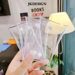 Ví đựng tiền xu JKDESIGN, có khóa Ví Zero trong suốt, Búp bê đồ chơi đựng thẻ PVC nhiều kích thước chống nước phong cách