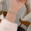 Vòng tay trái tim Zircon lấp lánh màu bạc ngọt ngào dành cho bé gái Chuỗi trái tim tinh tế [Mina]