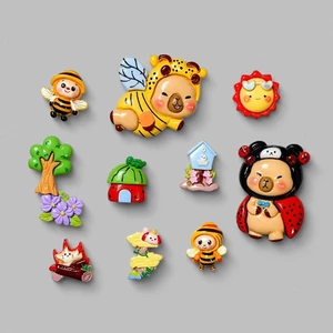 Set Charm Capybara Dễ Thương Mix Ong Nhà Nấm Hoa Lá Trang Trí Dép Crocs Sandal Cute Phong Cách Khu Vườn Mùa Hè