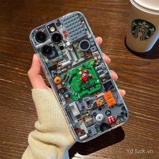 Khối xây dựng giống như trẻ em Vỏ bảo vệ trong suốt sáng tạo đơn giản Thích hợp cho iPhone 17promax / 16promax / 13 / 15pro / 12plus / 14 / 11pro / 14pro / 16plus / 15 / 17 / 14 Vỏ điện thoại chống va đập