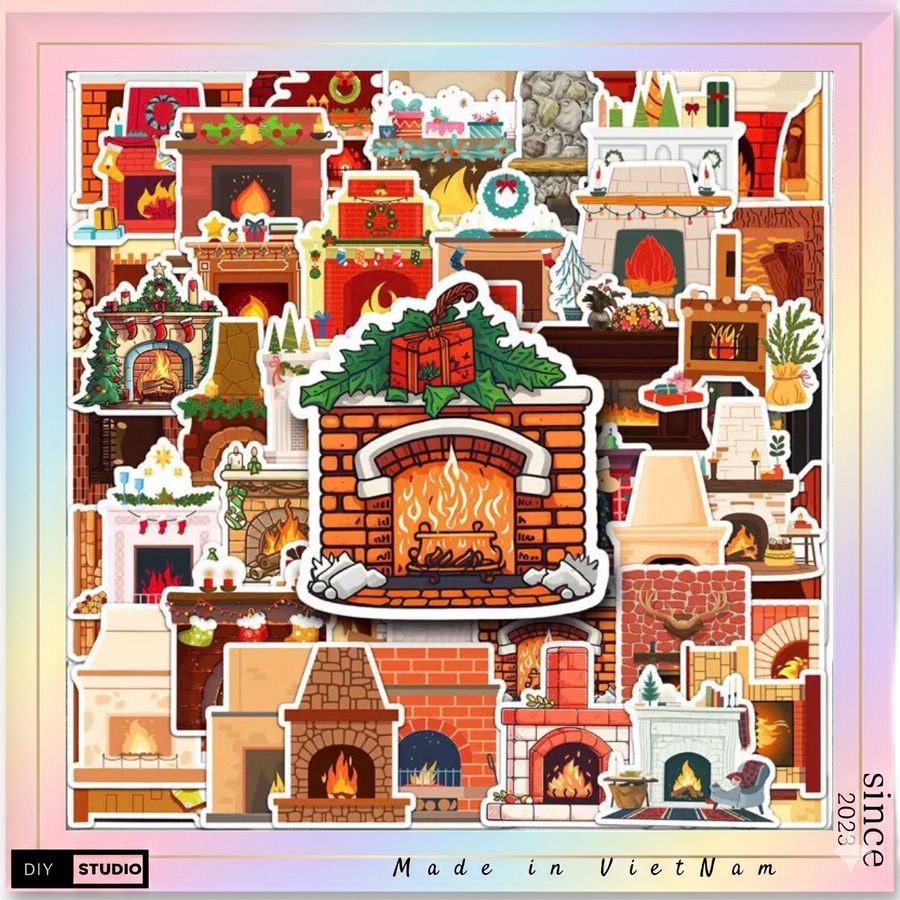 100 Sticker trang trí Noel 2025 Siêu hot.
