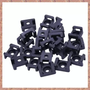 Giá đỡ vít Gắn yên ngựa Đế dây cáp Giá đỡ 23mmx16mm 30 chiếc Đen (R F C V)