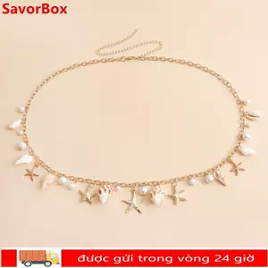 SAVORBOX - Dây Thắt Lưng Hình Sao Biển Bohemian, Hợp Kim Nhẹ Nhàng, Phù Hợp Mùa Hè Và Bikini
