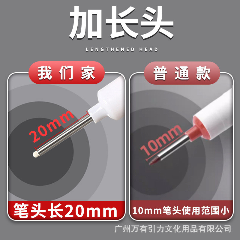 20mm Đầu Dài Trắng Bút Đánh Dấu Đầu Nhỏ Highlighter Nghệ Thuật Gốm Graffiti Chạm Vào Bút Sơn Nhanh Khô Dầu Bút