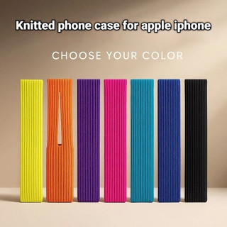 Túi đựng điện thoại dệt kim Túi cầm tay bằng sợi Polyester mềm có thể gập lại cho iPhone & Samsung, Chiều dài 40cm & 80cm