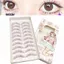 EBINLANDS Lông mi giả, Lông mi giả lông chồn kéo dài Lông mi giả, Vẻ đẹp của phụ nữ 10mm Full Strip Eyelash Extension Tool DIY tại nhà