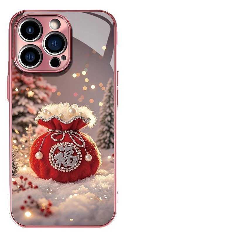 Fuman Snowland Thích Hợp Cho iPhone17Promax Ốp Điện Thoại IP16 Cảm Giác Cao Cấp 15 Thủy Tinh 14 Sơn Kim Loại 13 Bao Gồm Tất Cả